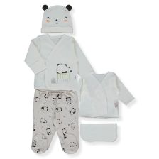 Σετ μαιευτηρίου για νεογέννητο Bebetto Hello Panda, 5 τεμαχίων, 0 μηνών, Z964.