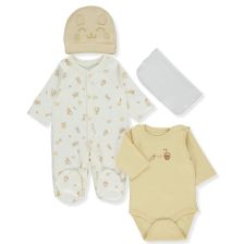 Σετ για νεογέννητο Bebetto Organic Bee Hunters, 4 τεμαχίων, 0 μηνών, Z920.