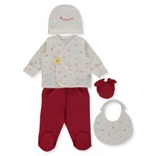 Σετ μαιευτηρίου για νεογέννητο Bebetto Organic Cutie, 5 τεμαχίων, 0-3 μηνών, Z960.