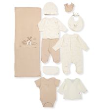 Σετ μαιευτηρίου για νεογέννητο Bebetto Organic Farm, 10 τεμαχίων, 0-3 μηνών, Z989.