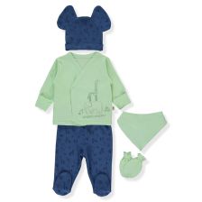 Σετ για νεογέννητο Bebetto Organic Peers, 5 τεμαχίων, 0-3 μηνών, Z938.