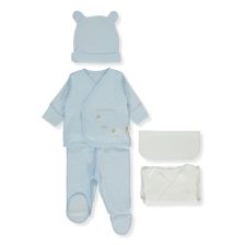 Σετ μαιευτηρίου για πρόωρα νεογέννητα Bebetto Organic Sleepy Sheepy, 5 τεμαχίων, 0-1 μηνών, Z1074.