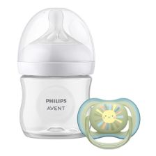 Σετ νεογέννητου Philips Avent Natural Response, μπιμπερό, θηλή και πιπίλα.