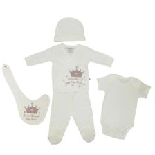 Σετ για νεογέννητο Сiсcim Baby Crown, Πούδρα, 5 τεμαχίων, 0-1 μηνός, U3961.