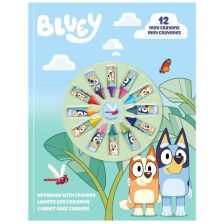 Σετ σχεδίου Kids Licensing Bluey, τετράδιο 12 τεμαχίων, μίνι παστέλ.