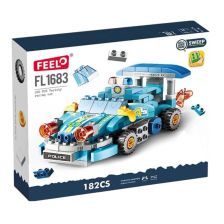Κατασκευές 4 σε 1 Feelo Police Car, 182 τεμαχίων.