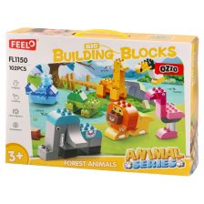 Κατασκευές Feelo Animal Series Forest Animals, 102 τεμαχίων.