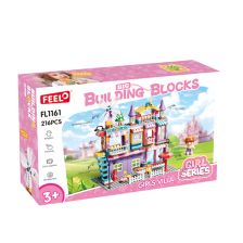 Κατασκευές Feelo Girl Series Ροζ βίλα, 216 τεμαχίων.