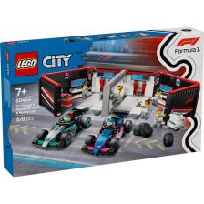 Κατασκευές LEGO City Γκαράζ F1 με αυτοκίνητα Mercedes-AMG και Alpine 60444.