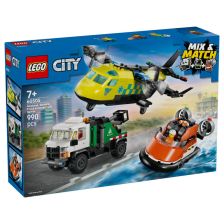 Κατασκευές LEGO City Remix αεροπλάνου, φορτηγού εξυπηρέτησης και αμφιβίου, 60505.