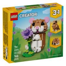Κατασκευές LEGO Creator 3 σε 1 Χαριτωμένο Χάμστερ με Λουλούδι, 31376.