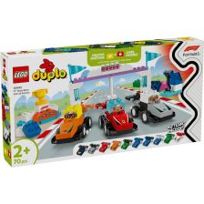 Κατασκευές LEGO DUPLO Ομάδα αγωνιστικών αυτοκινήτων F1 και οδηγοί 10445.