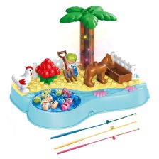 Επιτραπέζιο παιχνίδι με ψάρια Raya Toys μίνι φάρμα, με φώτα.