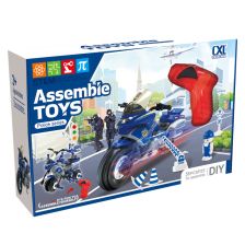 Κατασκευές Raya Toys Αστινομικό μηχανάκι, με φώτα και ήχους, 58 εξαρτήματα