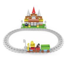 Κατασκευές Raya Toys τρένο με ράγες και κάστρο, 109 τεμαχίων.