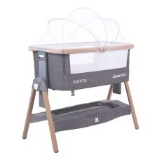 Καλάθι μωρού Kikka Boo Nanna Dark Grey Melange Wood