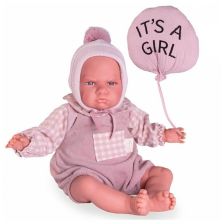Κούκλα μωρό Antonio Juan Berta με μαξιλάρι μπαλονιών It`s a girl 52 εκατοστών, 81394.