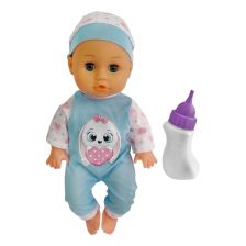 Κούκλα μωρό Raya Toys Peeing, με 12 ήχους και μπιμπερό, 35 εκατοστών.