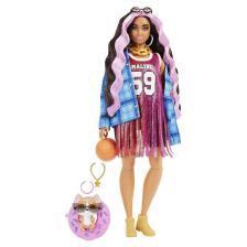 Κούκλα Mattel Barbie Extra με μπασκετική εμφάνιση, κατοικίδιο και αξεσουάρ