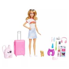 Κούκλα Mattel Barbie Travel Malibu, με αξεσουάρ.