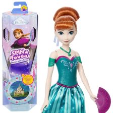 Κούκλα Mattel Disney Frozen Anna Spin & Reveal, με αξεσουάρ.