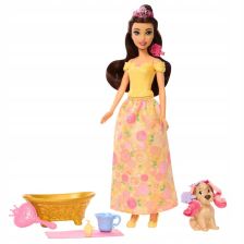 Κούκλα Mattel Disney Princess Belle, με κουτάβι και αξεσουάρ.