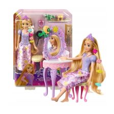 Κούκλα Mattel Disney Princess Rapunzel, με μπουντουάρ και αξεσουάρ.