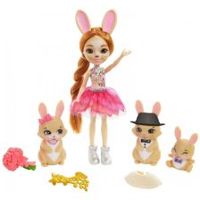 Κούκλα Mattel Royal Enchantimals Brystal Bunny Family, με αξεσουάρ.