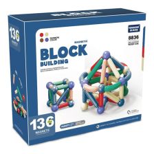 Μαγνητικές κατασκευές Raya Toys Magnetic Block Building 136 τεμαχίων.