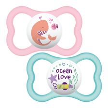 Πιπίλα MAM 2τεμ. Air Soother Pink 6μ.+