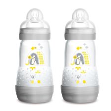 Μπιμπερό MAM Easy Start Anti Colic 260ml 2τεμ γκρι