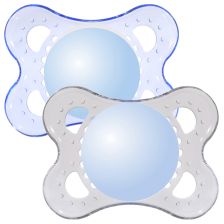 Πιπίλα MAM Crystal Blue 0μ.+ 2 τεμ.