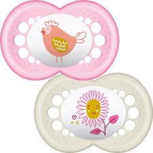 Πιπίλα MAM 2τεμ. Original Soother Pink 12μ.+
