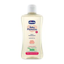 Βρεφικό λάδι σώματος για μασάζ CHICCO Baby Moments, Sensitive, 200 ml.
