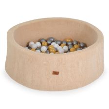 Μαλακή παιδική πισίνα Moni Toys Boucle, με 200 μπάλες.