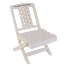 Μίνι ξύλινη καρέκλα για κούκλες Doudou, πτυσσόμενη.