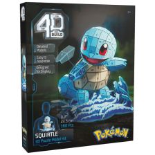 Μοντέλο συναρμολόγησης Spin Master 4D Build Pokеmon Squirtle, 180 τεμαχίων.