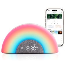 Μουσική βρεφική λάμπα με λευκό θόρυβο Momcozy Rainbow με 7 λειτουργίες, 34 μελωδίες, έλεγχος με εφαρμογή κινητού.