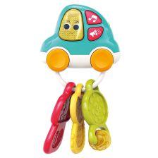 Μουσικό βρεφικό παιχνίδι Raya Toys Αυτοκίνητο με κουδουνίστρα και χτένα.
