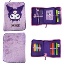 Κασετίνα σχολική Cerda Hello Kitty Kuromi, βελούδινη, 1 θέση, πλήρες 2700002303.