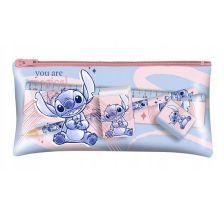 Κασετίνα σχολική Kids Licensing Stitch, με σχολικά είδη 5 τεμαχίων.