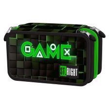 Κασετίνα σχολική St. Majewski St. Right Green Game, 3 θέσεων, πλήρες.