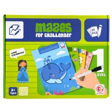 Εκπαιδευτικές κάρτες με μαρκαδόρο Raya Toys Learn and Practice Logic level 1, 25 τεμαχίων.