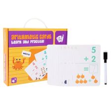 Εκπαιδευτικές κάρτες με μαρκαδόρο Raya Toys Learn and Practice Math, 30 τεμαχίων.