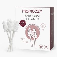 Βαμβακερές μπατονέτες μιας χρήσης Momcozy, για την στοματική υγιεινή, 40 τεμαχίων, CW001.