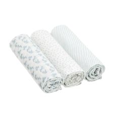 Πάνες Αγκαλιάς Lassig Lela Light Blue 80x80 εκ. 3 τεμ.