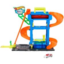 Πίστα Mattel Hot Wheels Πλυντήριο αυτοκινήτων με τούνελ, με αυτοκινητάκι.