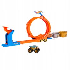 Πίστα Mattel Hot Wheels Monster Trucks Loop-and-Flip Trophy Challenge, 2 σε 1.