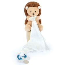 Λούτρινο παιχνίδι αγκαλιάς Doudou UNICEF Σκαντζόχοιρος με μαντηλάκι 12 εκατοστών, DC3983.