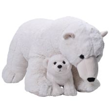 Λούτρινο παιχνίδι Wild Republic Λευκή αρκούδα μητέρα και μωρό 24098 76 εκατοστών.